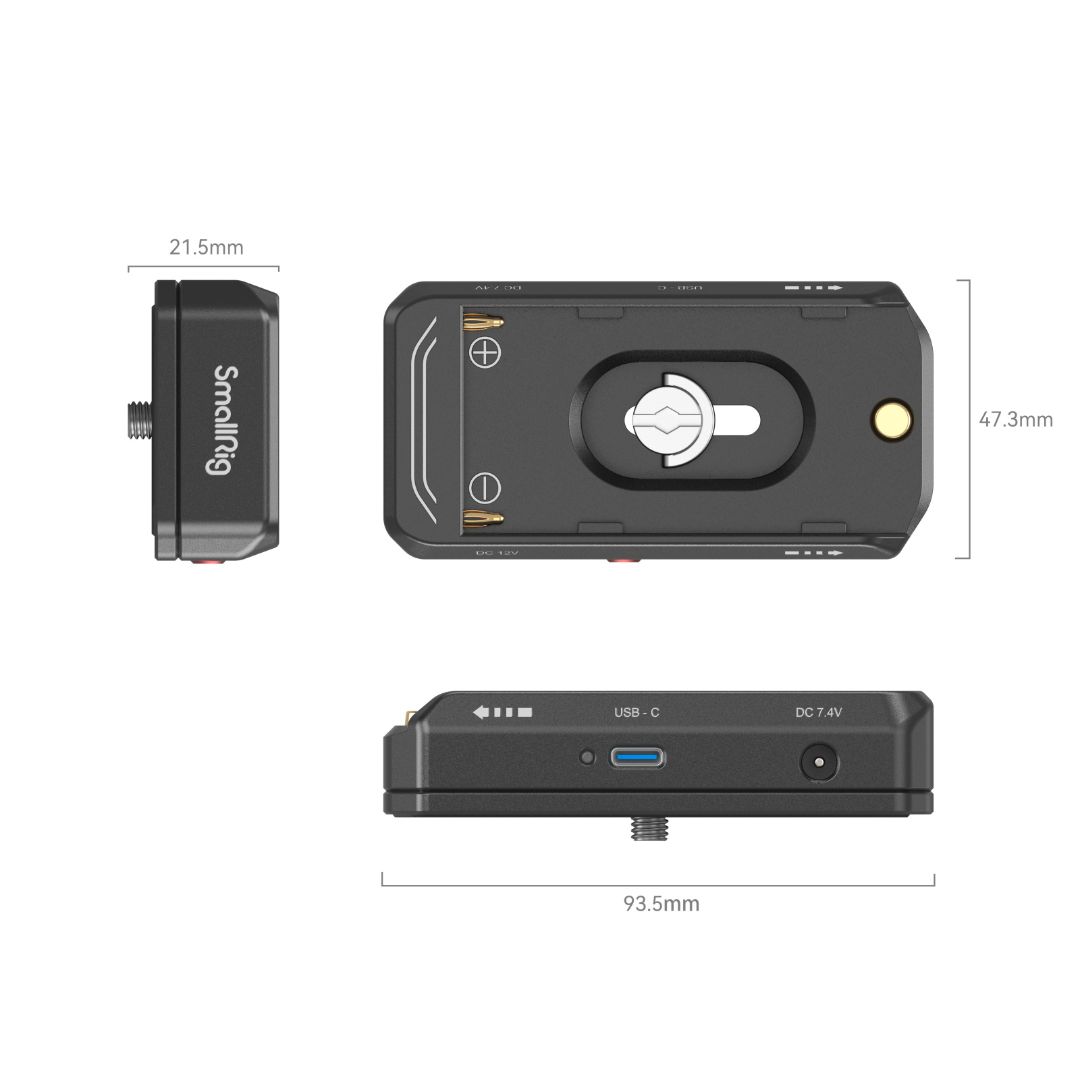 SmallRig NP-F Battery Adapter Mount Plate Kit za Canon EOS R5/R5C i BMPCC 4K/6K (Advanced Edition) 4340 - 6